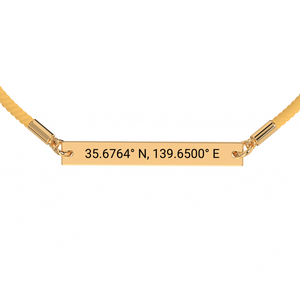 Coordinate Engraved Rope Bracelet media 22