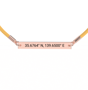Coordinate Engraved Rope Bracelet media 23