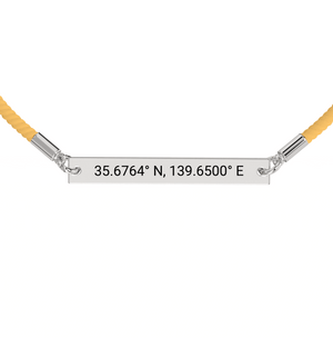 Coordinate Engraved Rope Bracelet media 24