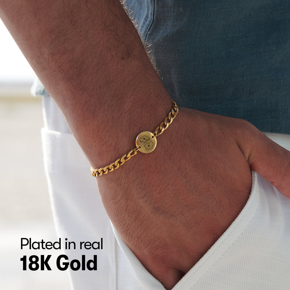 Long Distance Engraved Chunky Bracelet media 6