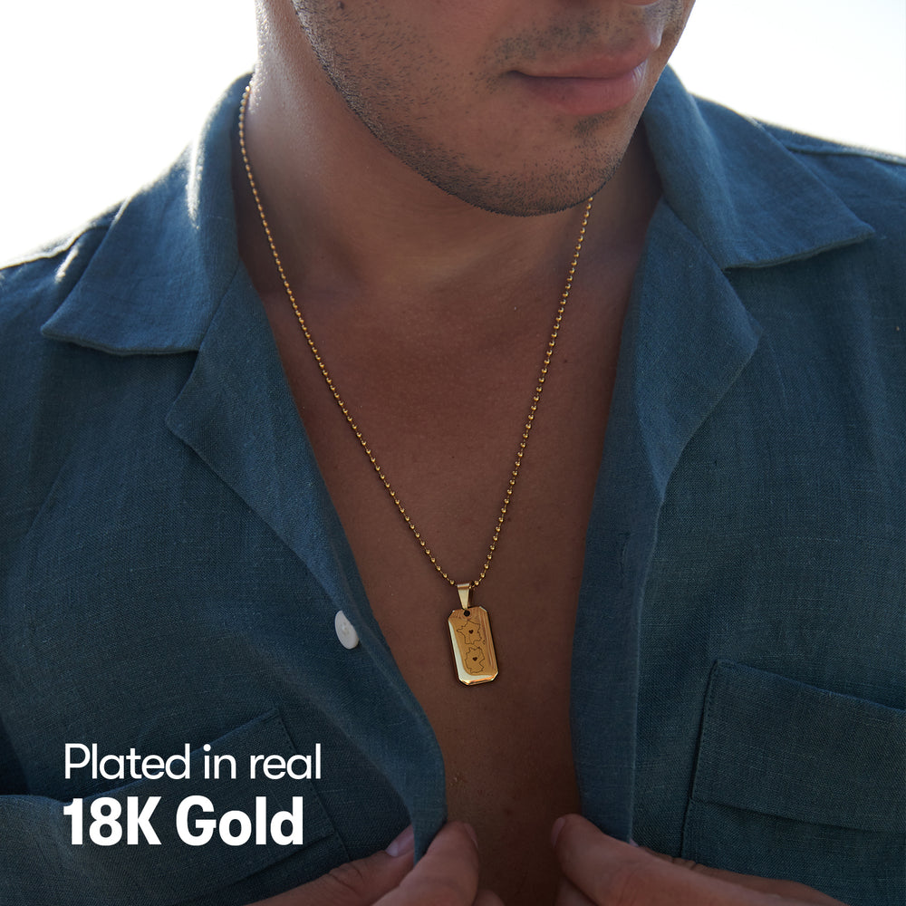 Two Homes Engraved Dogtag Necklace media 8