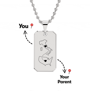 Long Distance Engraved Dogtag Necklace media 3