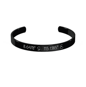 Coordinate Engraved Cuff media 1