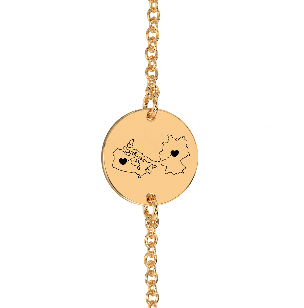 Dual Maps Engraved Anklet/Bracelet media 7