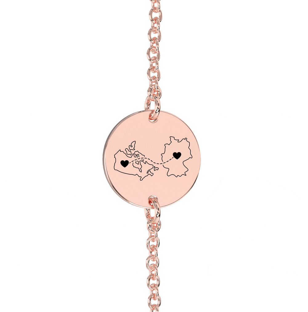 Dual Maps Engraved Anklet/Bracelet media 1