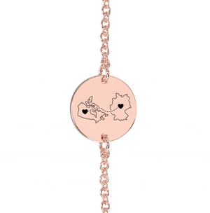 Dual Maps Engraved Anklet/Bracelet media 1