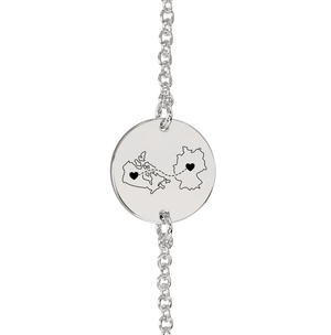 Dual Maps Engraved Anklet/Bracelet media 4
