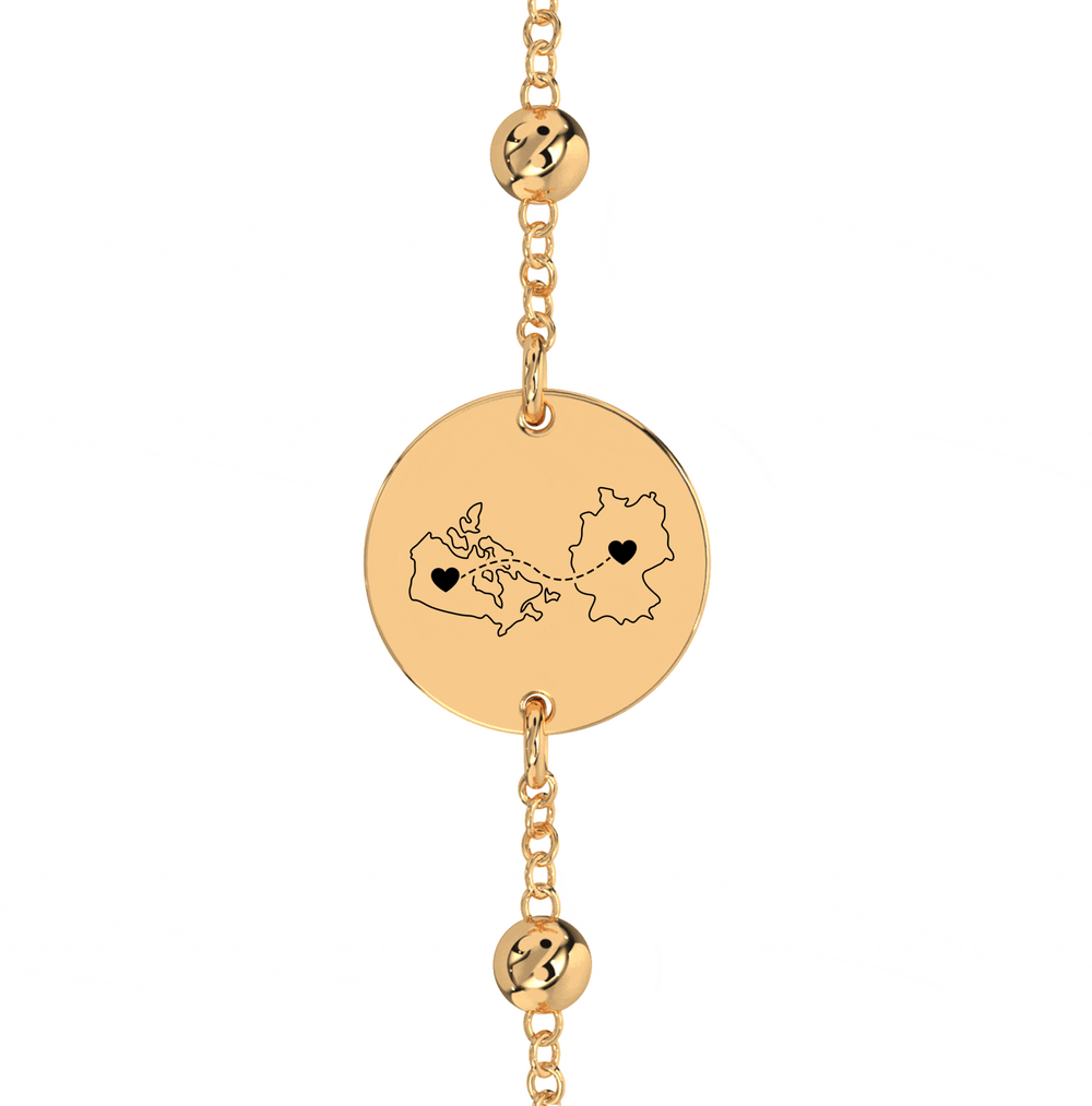 Dual Maps Engraved Anklet/Bracelet media 6