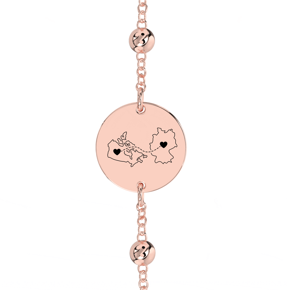 Dual Maps Engraved Anklet/Bracelet media 10