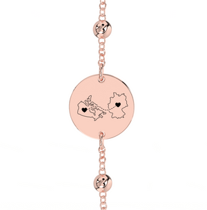 Dual Maps Engraved Anklet/Bracelet media 10
