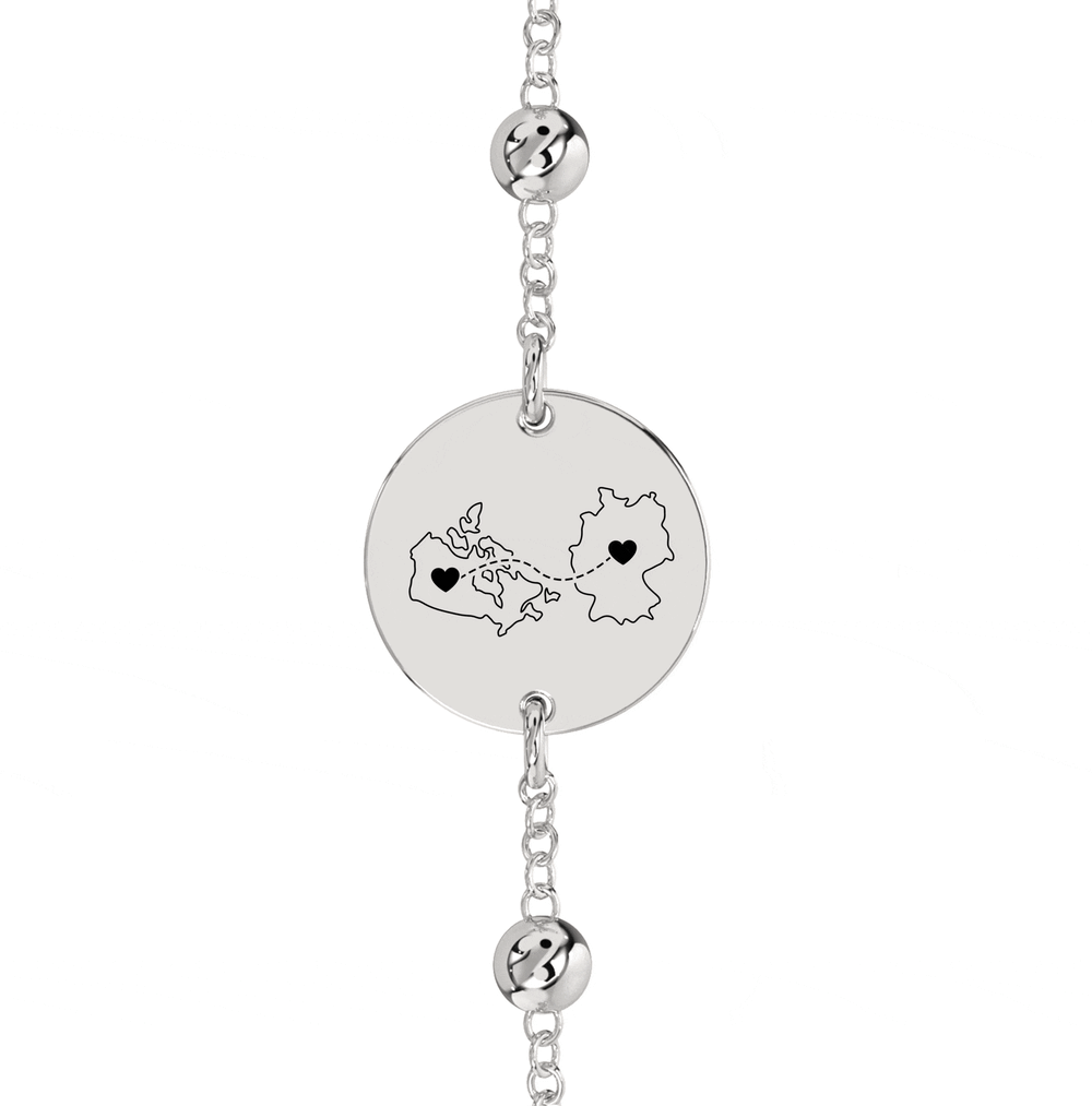 Dual Maps Engraved Anklet/Bracelet media 11