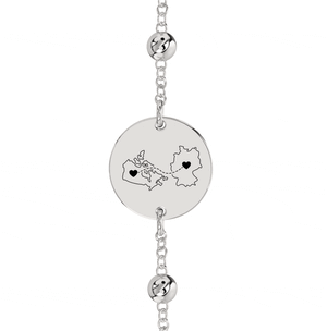 Dual Maps Engraved Anklet/Bracelet media 11