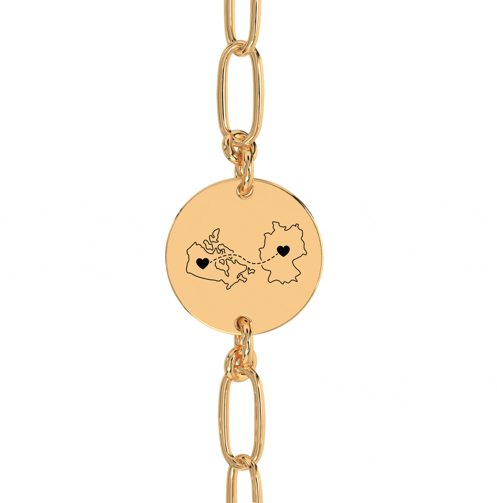 Dual Maps Engraved Anklet/Bracelet media 9