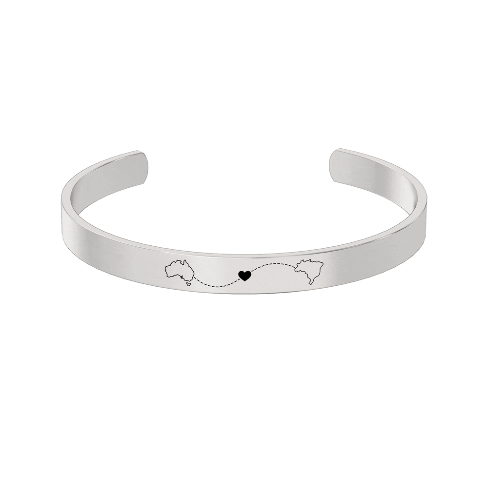 Dual Maps Engraved Cuff media 7