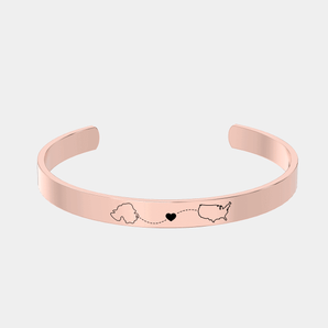 Long Distance Engraved Cuff