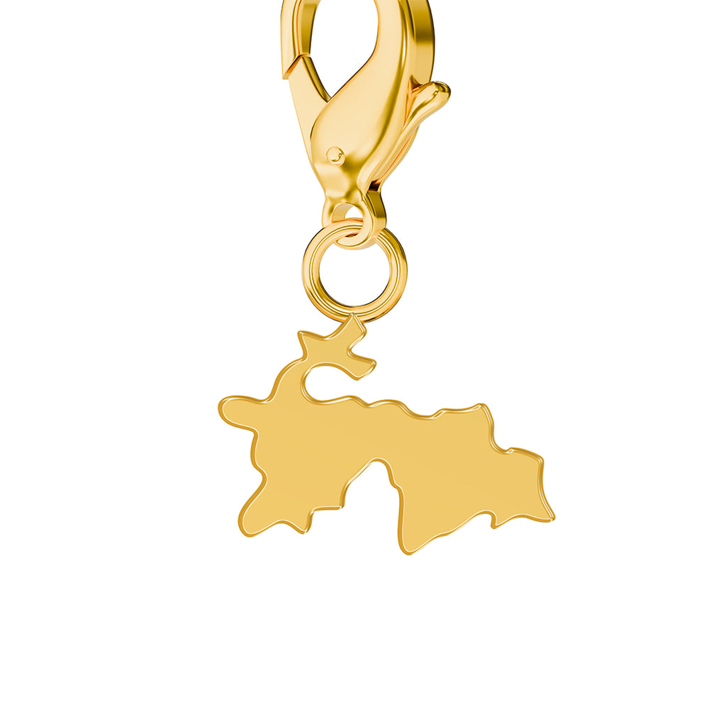 Conjunto de amuletos de bandera y mapa media 14