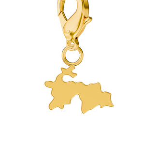 Conjunto de amuletos de bandera y mapa media 14