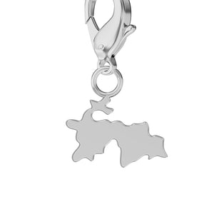 Conjunto de amuletos de bandera y mapa media 15